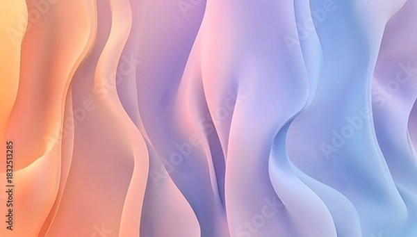 Fototapeta Abstract background with soft, blended gradients in soothing pastel colors.

