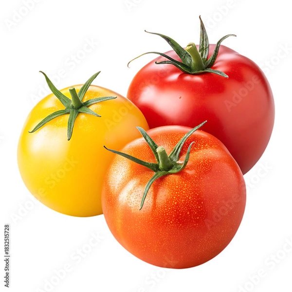 Fototapeta tomatoes on a white background