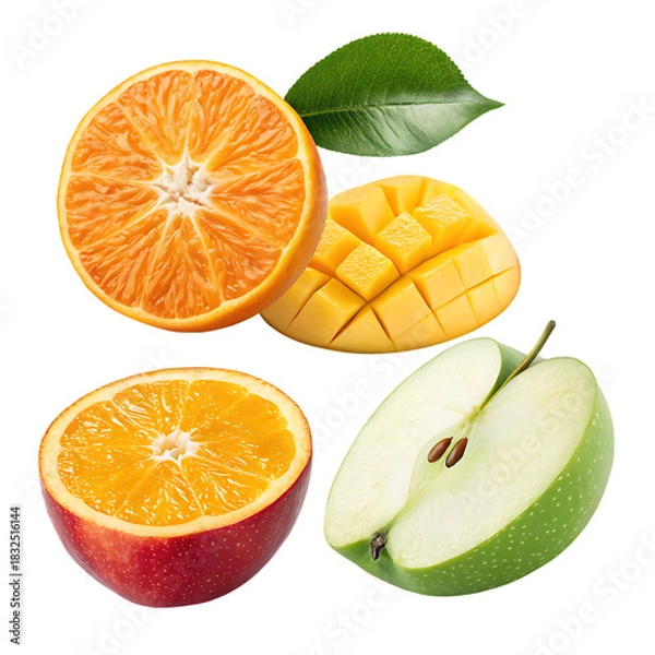 Fototapeta set of citrus fruits