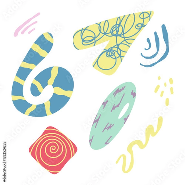 Obraz A set of different abstract figures.