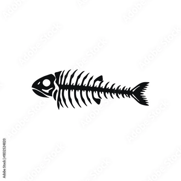 Obraz Black and white illustration of a millipede vector style