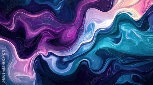 Obraz Abstract colorful swirling paint texture background.