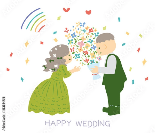 Obraz 花束を贈る