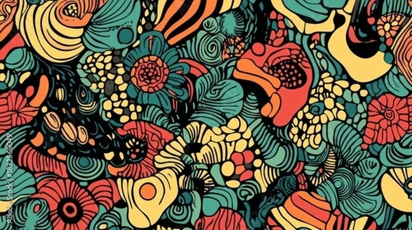 Obraz Abstract colorful floral pattern.