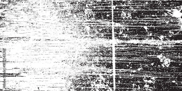 Fototapeta Abstract grunge texture with distressed black and white scratches and dust.