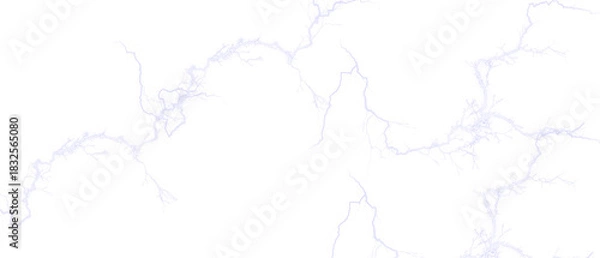 Obraz Scattered light blue lightnings on transparent backdrop