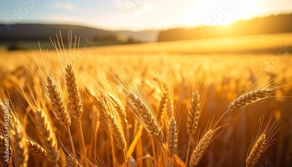 Fototapeta photorealistic wheat fields