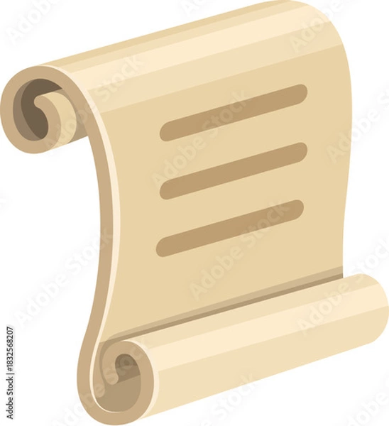 Obraz Flat Vector 3D Icon Paper