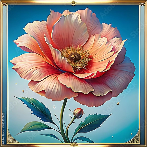 Obraz Elegant Pink Flower Illustration With Soft Details