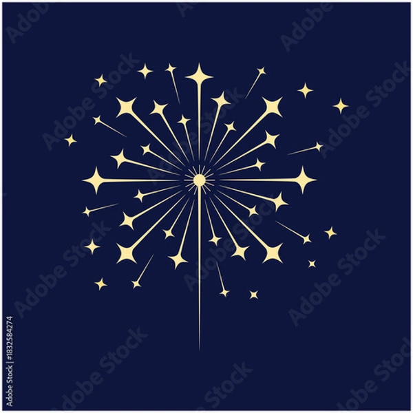 Obraz Firework star logo vector and symbol design