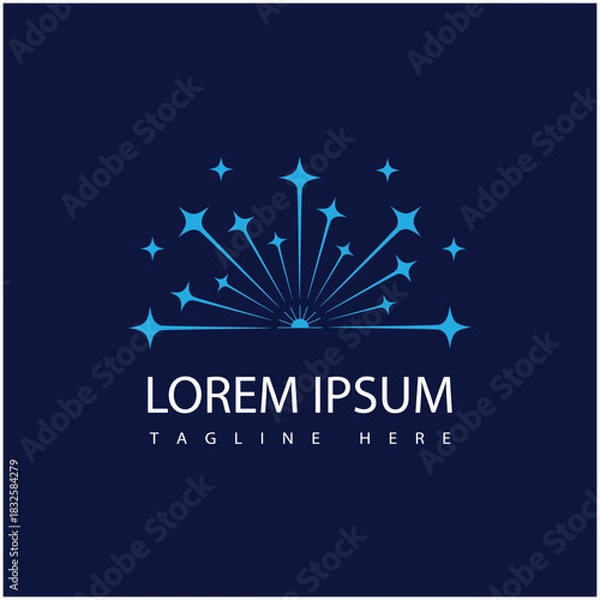 Obraz Firework star logo vector and symbol design