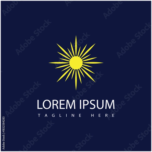 Obraz Firework star logo vector and symbol design