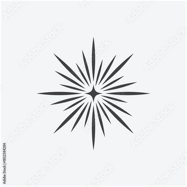 Obraz Firework star logo vector and symbol design