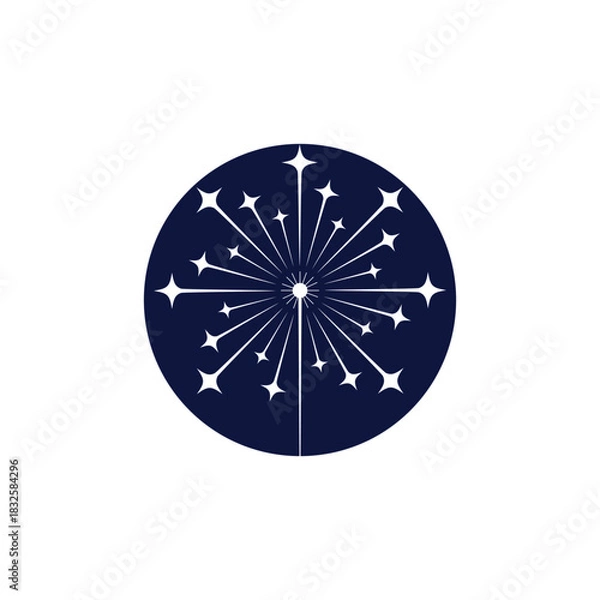 Obraz Firework star logo vector and symbol design