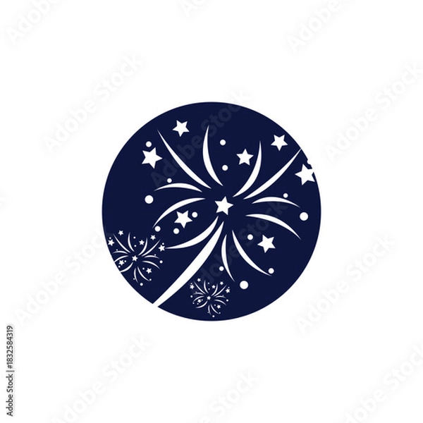 Obraz Firework star logo vector and symbol design