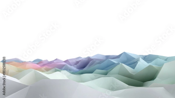 Obraz Abstract Peaks: A mesmerizing low-angle shot showcases a field of crystalline peaks, evoking a sense of tranquility and artistic beauty. 