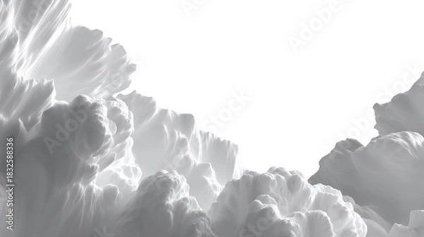 Obraz Dreamy Sky: Capturing the ethereal beauty of a cloudy sky, showcasing soft textures and dynamic forms.