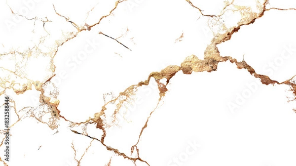 Obraz Ethereal Elegance: Marble's Luxurious Texture: A mesmerizing expanse of marble, its pristine white canvas delicately etched with veins of gold and brown.