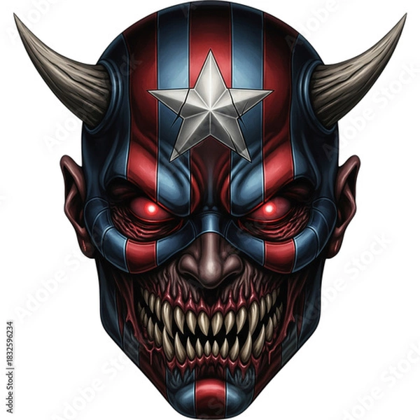 Fototapeta skull with wings