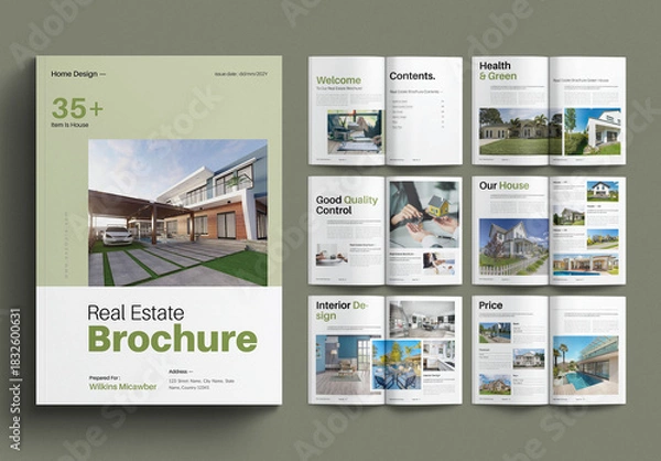 Obraz Real Estate Brochure Layout