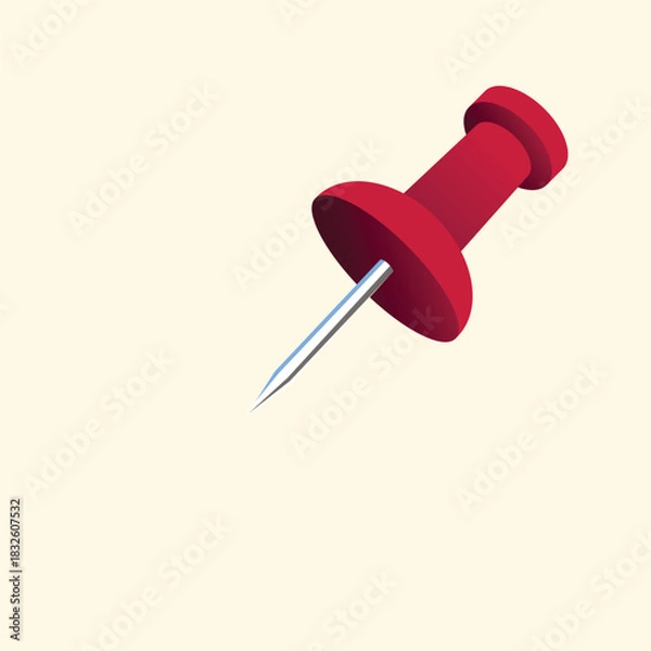 Fototapeta Red pin vector graphic design. Red pin vector illustration