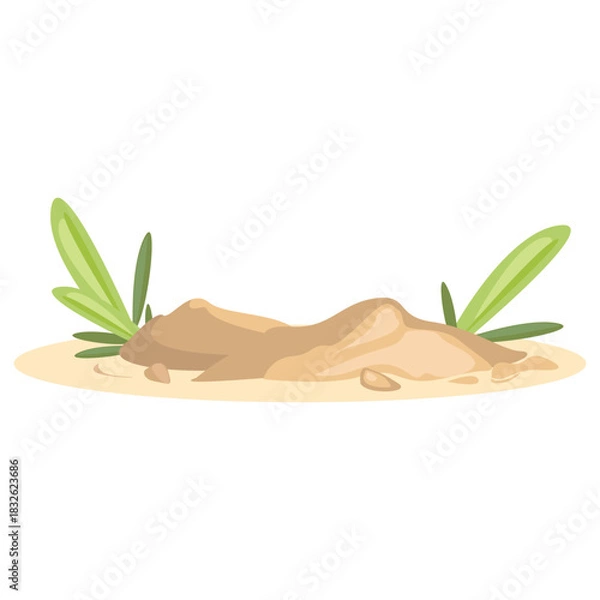 Obraz soil and grass element ilustration vector design
