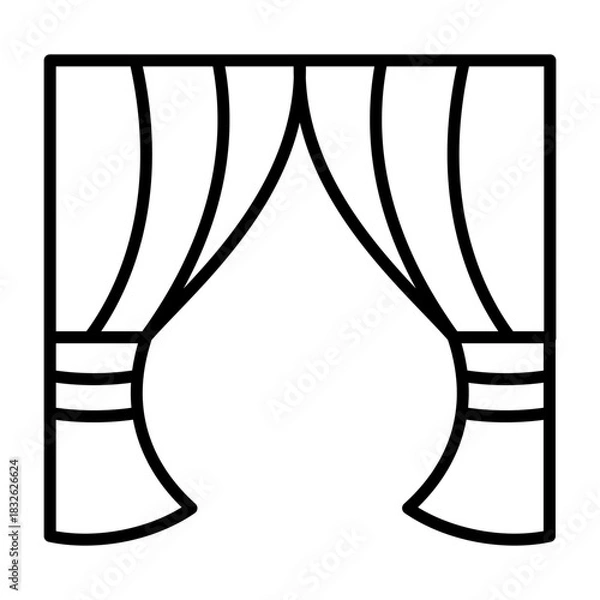 Obraz curtains icon vector design template simple and modern