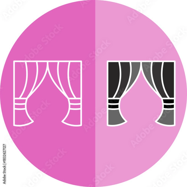 Obraz curtains icon vector design template simple and modern