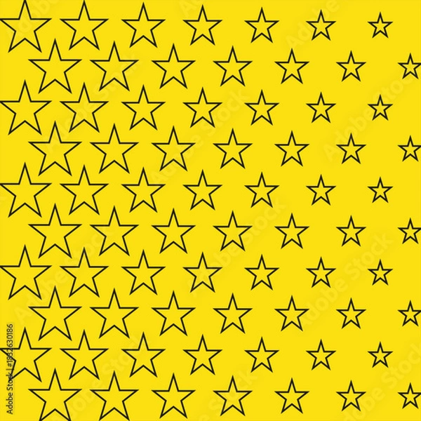 Fototapeta Vector star Shapes Geometric Technology Extreme Sports Abstract Background. black and yellow Retro Simple Pattern Backdrop