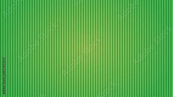 Fototapeta Vertical green corrugated texture background with smooth gradient and soft shadows, ideal for design projects.
