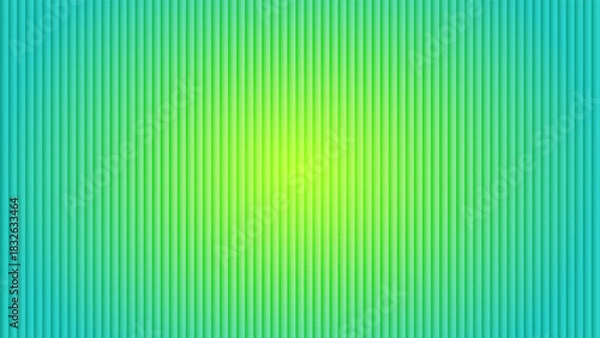 Fototapeta Abstract vertical ribbed texture background with a smooth gradient transition from bright yellow-green to cyan blue, minimalist design