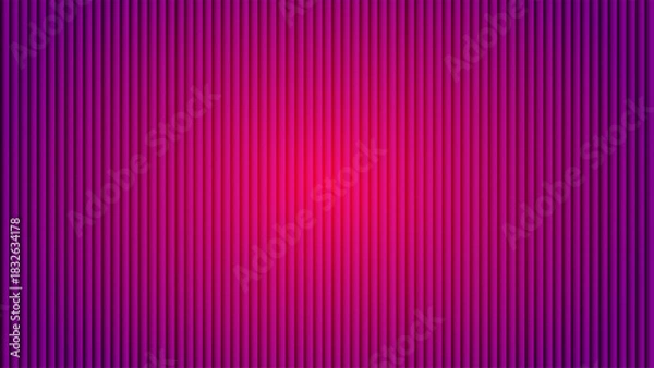 Fototapeta Vibrant pink and purple gradient vertical ribbed background with subtle spotlight effect, abstract texture, perfect for design