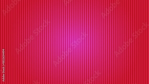Fototapeta Vibrant red and pink ribbed background with a gradient effect, smooth vertical lines creating abstract texture and depth for design
