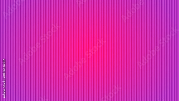 Fototapeta Vertical ribbed abstract background with vibrant pink and purple gradient blend, smooth texture and modern aesthetic