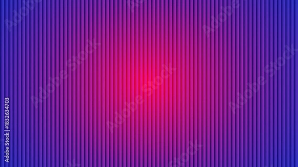 Fototapeta Vibrant gradient of purple and pink stripes with subtle 3d effect, perfect for backgrounds and design projects.