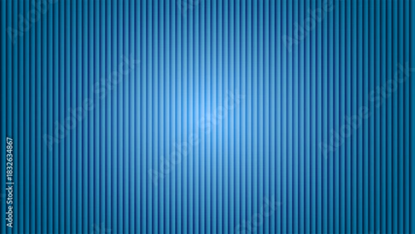 Fototapeta Seamless blue vertical ribbed texture with a soft gradient light creating a modern, clean abstract background pattern.