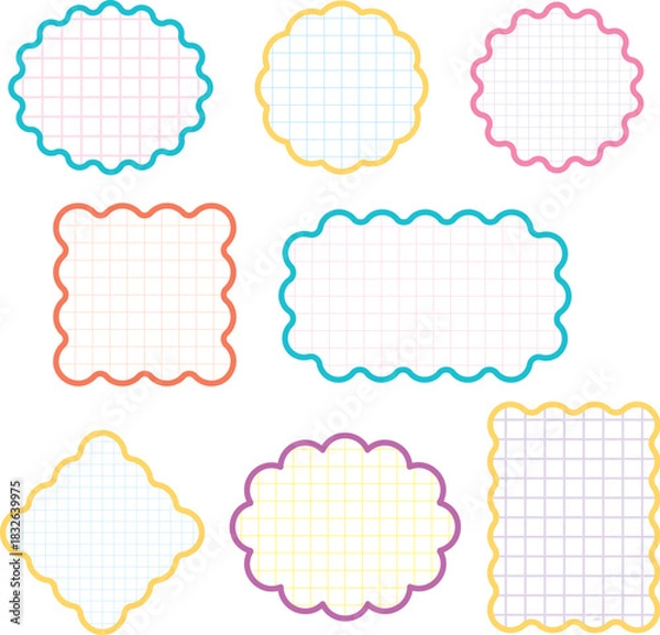 Obraz うねうねフレーム（ビビッドなバイカラー）