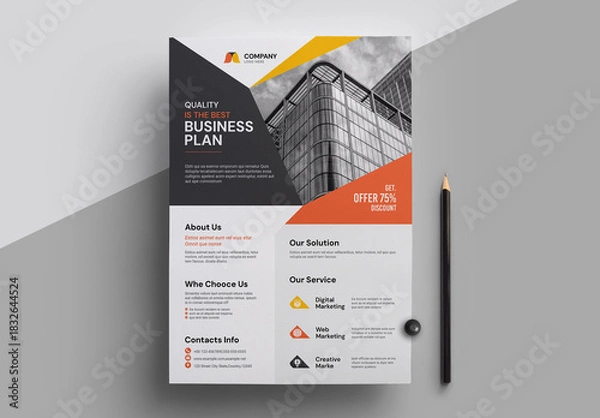 Fototapeta Business Plan Design Flyer
