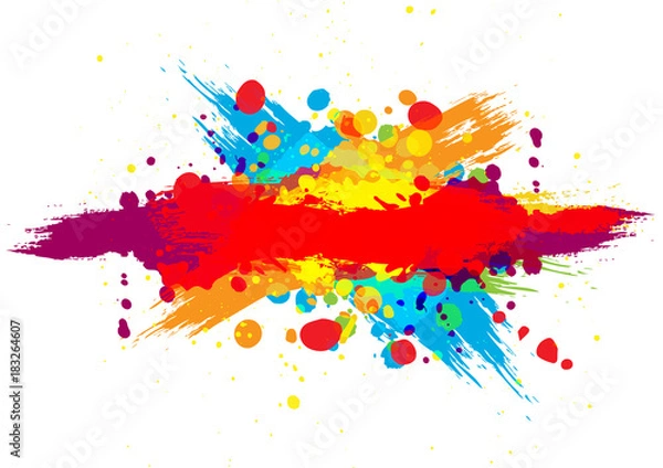 Fototapeta abstract vector splatter color background. illustration vector design