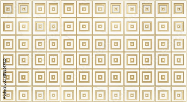 Fototapeta Elegant geometric tile pattern featuring a harmonious design of square shapes in neutral tones for