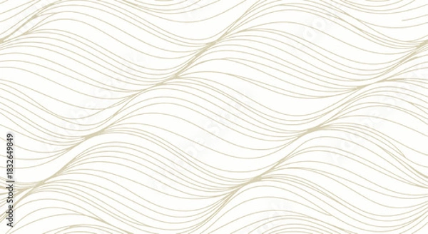 Fototapeta Abstract flowing lines pattern in subtle neutral tones suitable for backgrounds and design projects