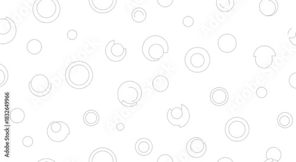 Fototapeta Minimalistic background with scattered transparent circles creating a modern abstract design for