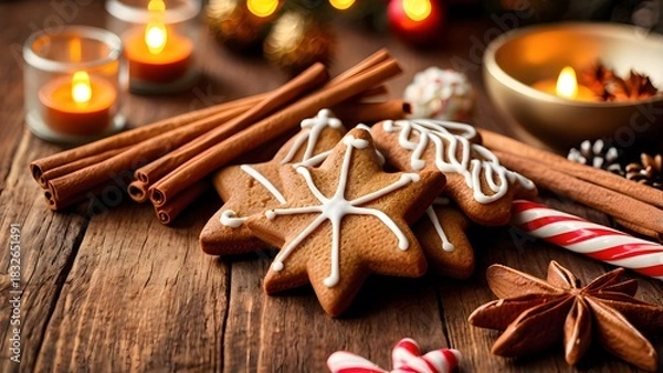 Fototapeta Gingerbread Cookie Scene