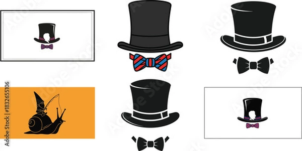 Fototapeta Fancy hats and snail