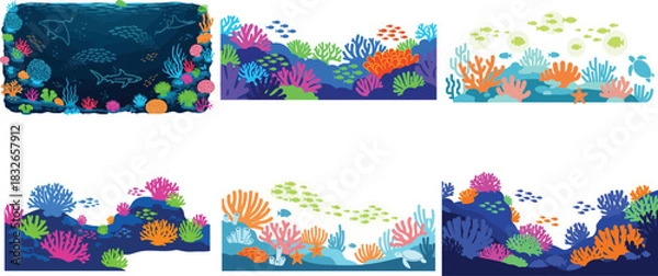 Fototapeta Underwater reef scene