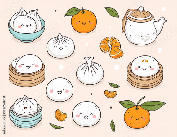 Obraz seamless background with sweets