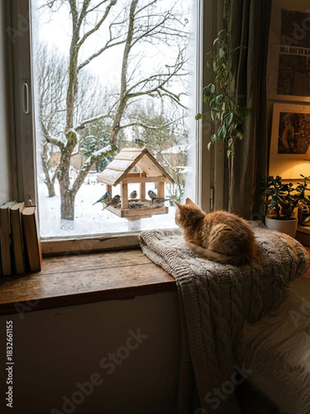 Fototapeta cat in the window