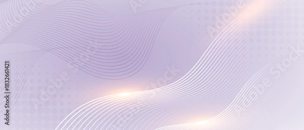 Obraz Minimal gradient background with flowing curved lines. 