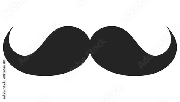 Fototapeta Mustache icon isolated on white background.