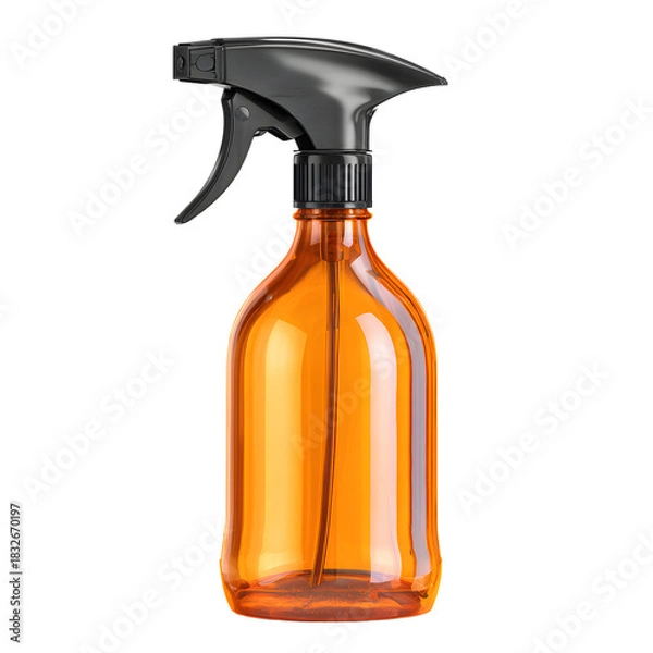 Obraz Professional Orange Spray Bottle with Trigger Nozzle for Cleaning Solutions